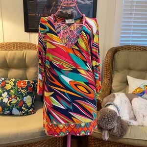 Gorgeous J Valdi  abstract print dress Size XL